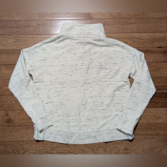 Victoria's Secret PINK Tropical Palm Leaves Gray Quarter Zip Sweatshirt Size M - Picture 2 of 3